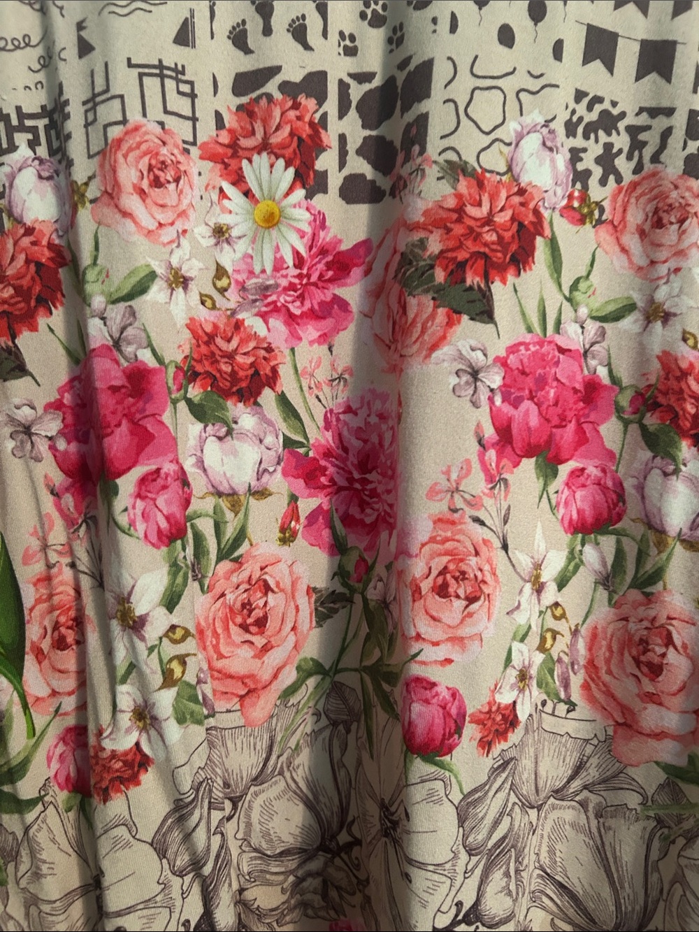 Johnny Was Pink Floral Print Blouse